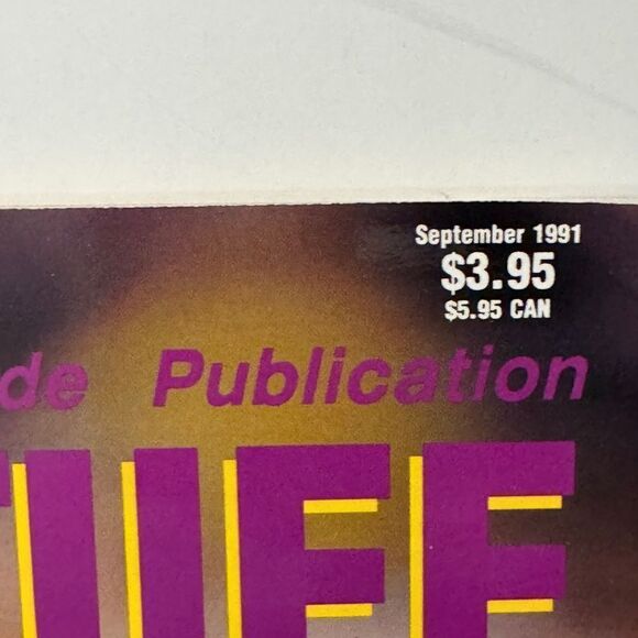 1991 September tuff stuff magazine with a uncut sheet of various superstars - Picture 5 of 8